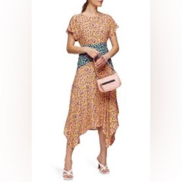 BNWT Topshop Mixed Floral Hanky Dress Midi US 4 - Picture 3 of 7